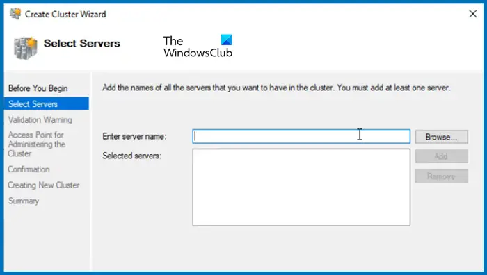 Install and configure Failover Cluster in Windows Server