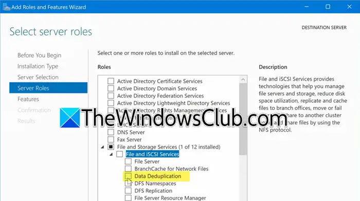 Configure Data Deduplication