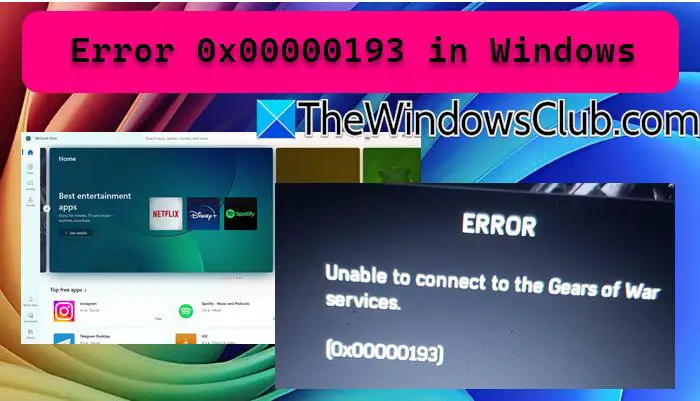 Error 0x00000193 in Windows 11