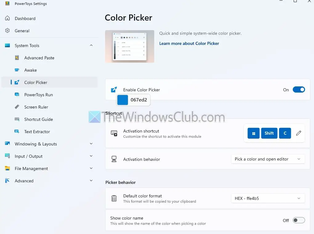 Color Picker Windows PC