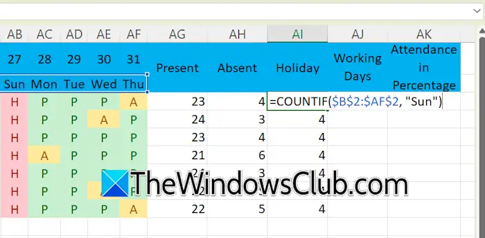 Fix cell range in Excel