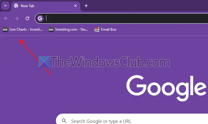 Missing Tab Group Icon on Bookmarks Bar