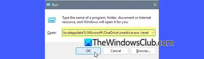 Reset OneDrive