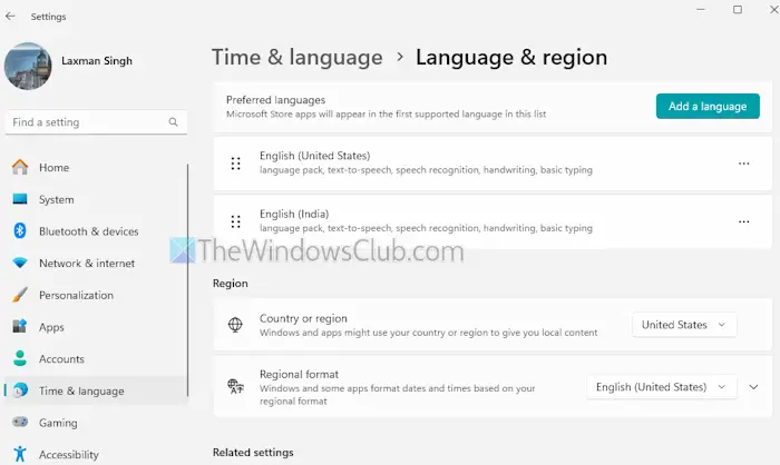 change country or region us