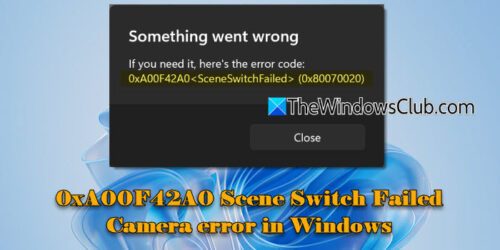 We Can T Find Your Camera Error 0xA00F4289 In Windows 11