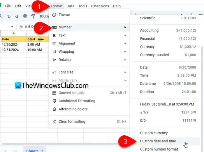 Changing date format in Google Sheets