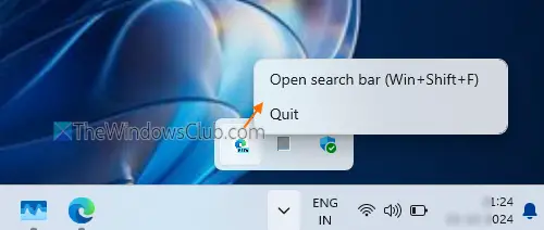 open close search bar notification icon