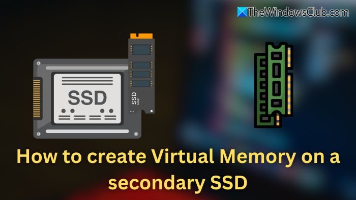 How to create Virtual Memory on a secondary SSD