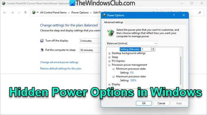 Hidden Power Options in Windows