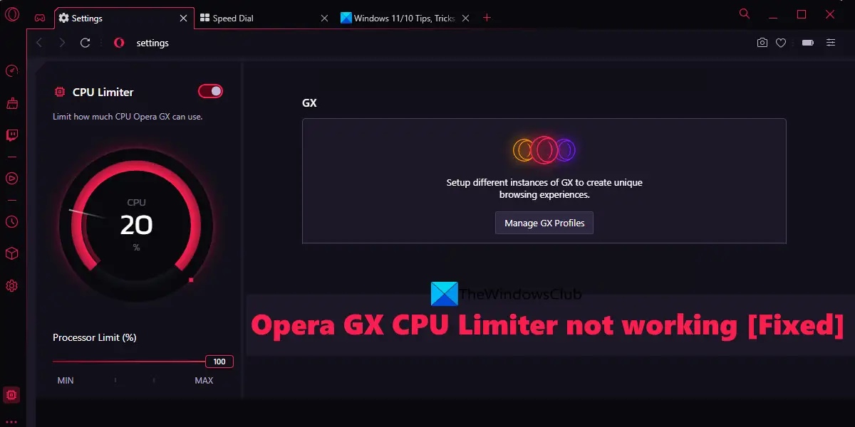 The Opera GX browser is built for gamers with RAM and CPU limiters