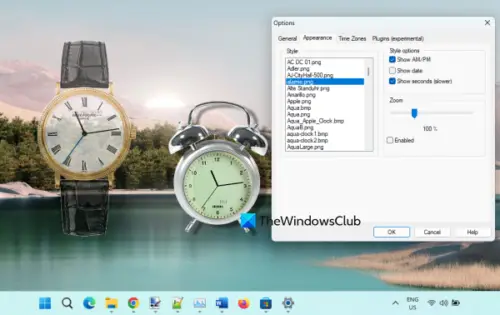 windows 10 desktop clocks