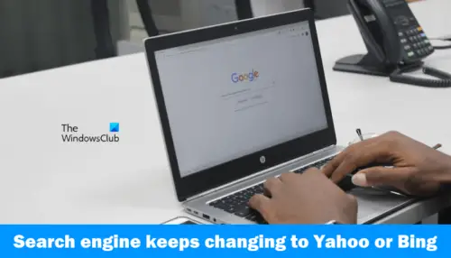 search engine keeps changing to yahoo