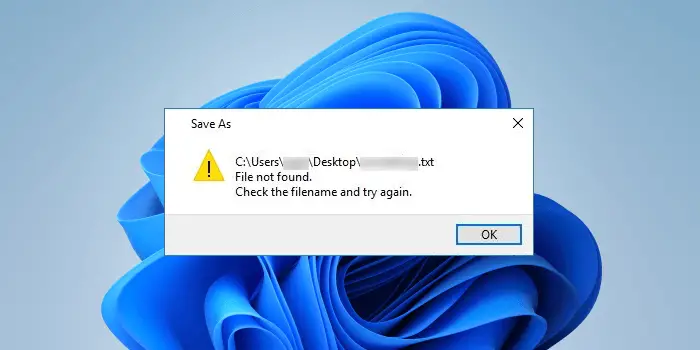 Не удается сохранить файлы на рабочем столе в Windows