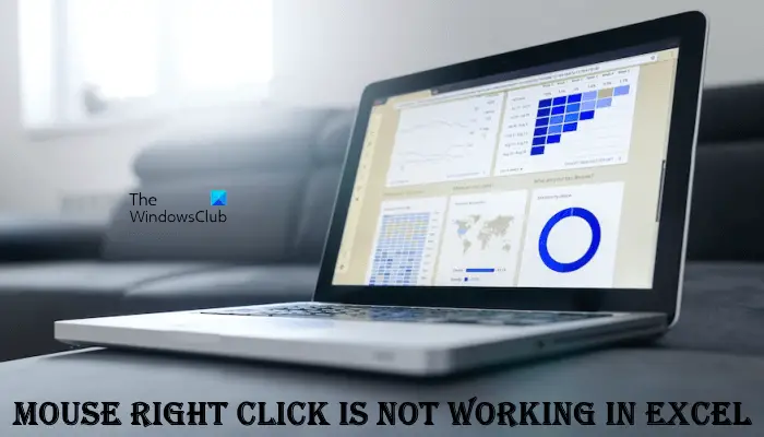 Mouse right click is not working in Excel