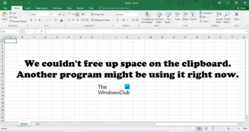 windows 10 we couldn't free up space on the clipboard